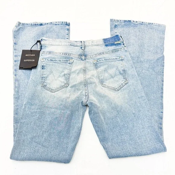 MOTHER Stunner Cruiser Light Blue Vintage-Inspired Denim Jeans - Picture 2 of 9